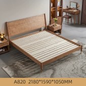 北欧风格白蜡木床 田园风双人床现代简约全实木卧室家具