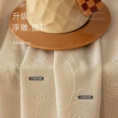 田园防晒隔热纱帘镜面纱窗帘透光不透人书房客厅阳台奶油色窗