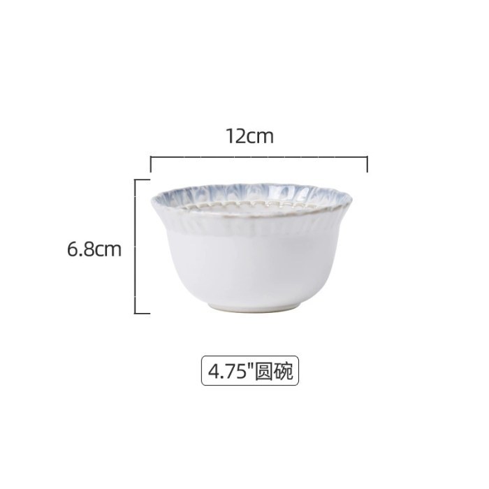 4.75"烟蓝花边-米饭碗 72个/箱