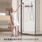 极窄钻石型侧移门淋浴房 浴室干湿分离钢化玻璃隔断