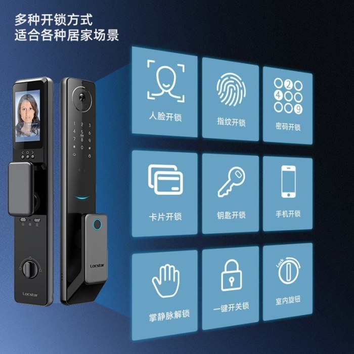 太空灰S61（3D人脸识别+猫眼可视对讲+掌静脉识别）