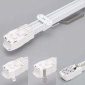 蛇形帘电动窗帘轨道 1.2厚静音智能窗帘电动轨道