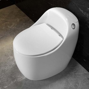 蛋形虹吸式抽水马桶 家用节水防溅大冲力座便器