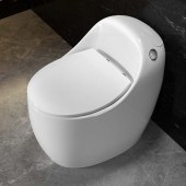 蛋形虹吸式抽水马桶 家用节水防溅大冲力座便器