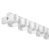 蛇形帘轨道 直轨超薄内开窗波浪帘整齐有节奏窗帘轨道