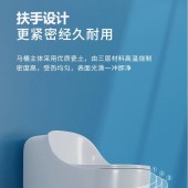现代简约圆形马桶 个性室内家用防堵连体地排式超漩虹吸式