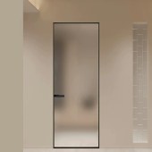 极窄平开玻璃门 卫生间厨房铝合金超白长虹玻璃室内门