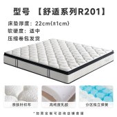 高端海绵乳胶床垫 独立袋装弹簧 护脊透气 耐用可拆洗