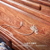 中式红木双人床 1.8米 刺猬紫檀花梨木床实木床卧室卯榫红木家具定制