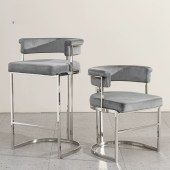 意式轻奢高脚吧台椅 现代婚豪华金色不锈钢吧椅子