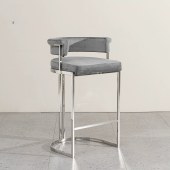 意式轻奢高脚吧台椅 现代婚豪华金色不锈钢吧椅子