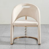 意式轻奢扶手餐椅 高级餐厅家具设计师椅子