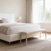 意式极简床尾凳皮凳 马鞍皮长方形条凳简约家用餐椅凳子