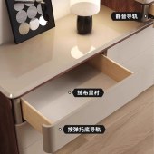新款卧室简约梳妆台斗柜一体转角化妆桌实木收纳柜轻奢化妆台