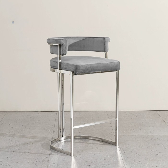 BY24#吧椅【亮银色】