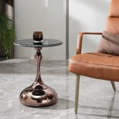 意式大理石小蛮腰边几 客厅高级感现代轻奢小茶几置物架移动小圆桌