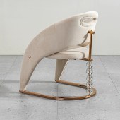 意式轻奢扶手餐椅 高级餐厅家具设计师椅子