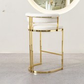 意式轻奢高脚吧台椅 现代婚豪华金色不锈钢吧椅子