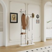 落地不锈钢衣帽架卧室置物衣帽架客厅挂衣架