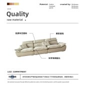 现代布艺帆船沙发 可调节靠背沙发大坐深懒人沙发