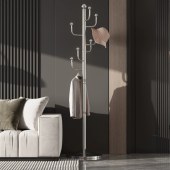 意式简约落地衣架 卧室轻奢不锈钢落地挂衣挂包挂衣架