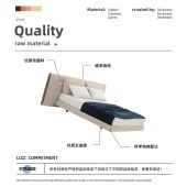 意式布艺双人床 高级感轻奢主卧宽屏床设计师家具