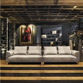 意式轻奢真皮沙发 高档装饰新古典简约直排转角沙发