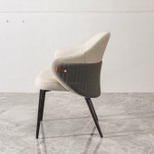 意式轻奢岩板小圆桌 现代咖啡厅洽谈区桌椅接待不锈钢洽谈桌