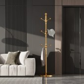 意式简约落地衣架 卧室轻奢不锈钢落地挂衣挂包挂衣架