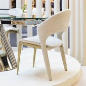 意式轻奢餐椅 家用高级感靠背椅高端餐厅餐椅设计师椅子