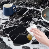 意式极简大理石茶几 现代大小户型客厅轻奢高级方茶几组合