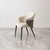 高端轻奢玻璃圆餐桌150cm现代高级圆桌餐厅餐桌椅