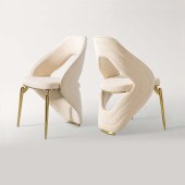 意式轻奢餐椅 家用高级感高端餐厅餐桌椅设计师不锈钢靠背椅子