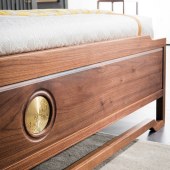 北美黑胡桃木床 新中式全实木主卧双人床 卧室榫卯简约原木床