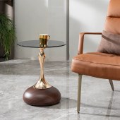 意式大理石小蛮腰边几 客厅高级感现代轻奢小茶几置物架移动小圆桌