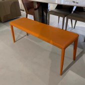 意式极简床尾凳皮凳 马鞍皮长方形条凳简约家用餐椅凳子