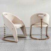 意式轻奢扶手餐椅 高级餐厅家具设计师椅子