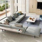 意式极简真皮沙发 高级感现代客厅组合沙发设计师真皮沙发