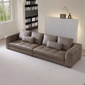 现代真皮沙发 客厅简约直排头层牛皮设计师沙发