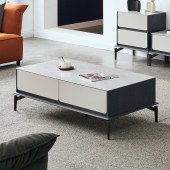 现代简约岩板实木电视柜茶几组合客厅地柜电视机柜