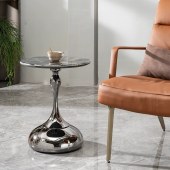 意式大理石小蛮腰边几 客厅高级感现代轻奢小茶几置物架移动小圆桌
