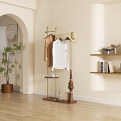 落地不锈钢衣帽架卧室置物衣帽架客厅挂衣架