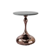 意式大理石小蛮腰边几 客厅高级感现代轻奢小茶几置物架移动小圆桌