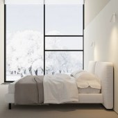 高端意式极简软包床 卧室简约型1.8米双人布艺床