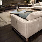 意式轻奢真皮沙发 高档装饰新古典简约直排转角沙发