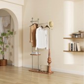落地不锈钢衣帽架卧室置物衣帽架客厅挂衣架