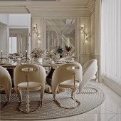 意式轻奢扶手餐椅 高级餐厅家具设计师椅子