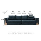 意式轻奢沙发 家用后现代客厅真皮沙发定制可全屋搭配