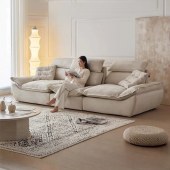 现代布艺帆船沙发 可调节靠背沙发大坐深懒人沙发