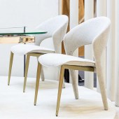 意式轻奢餐椅 家用高级感靠背椅高端餐厅餐椅设计师椅子